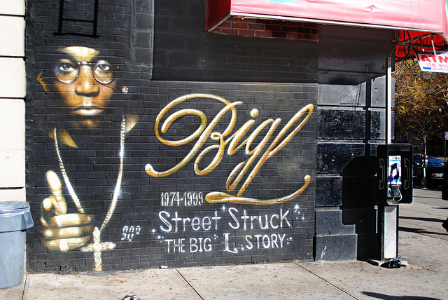 Big L mural in Harlem