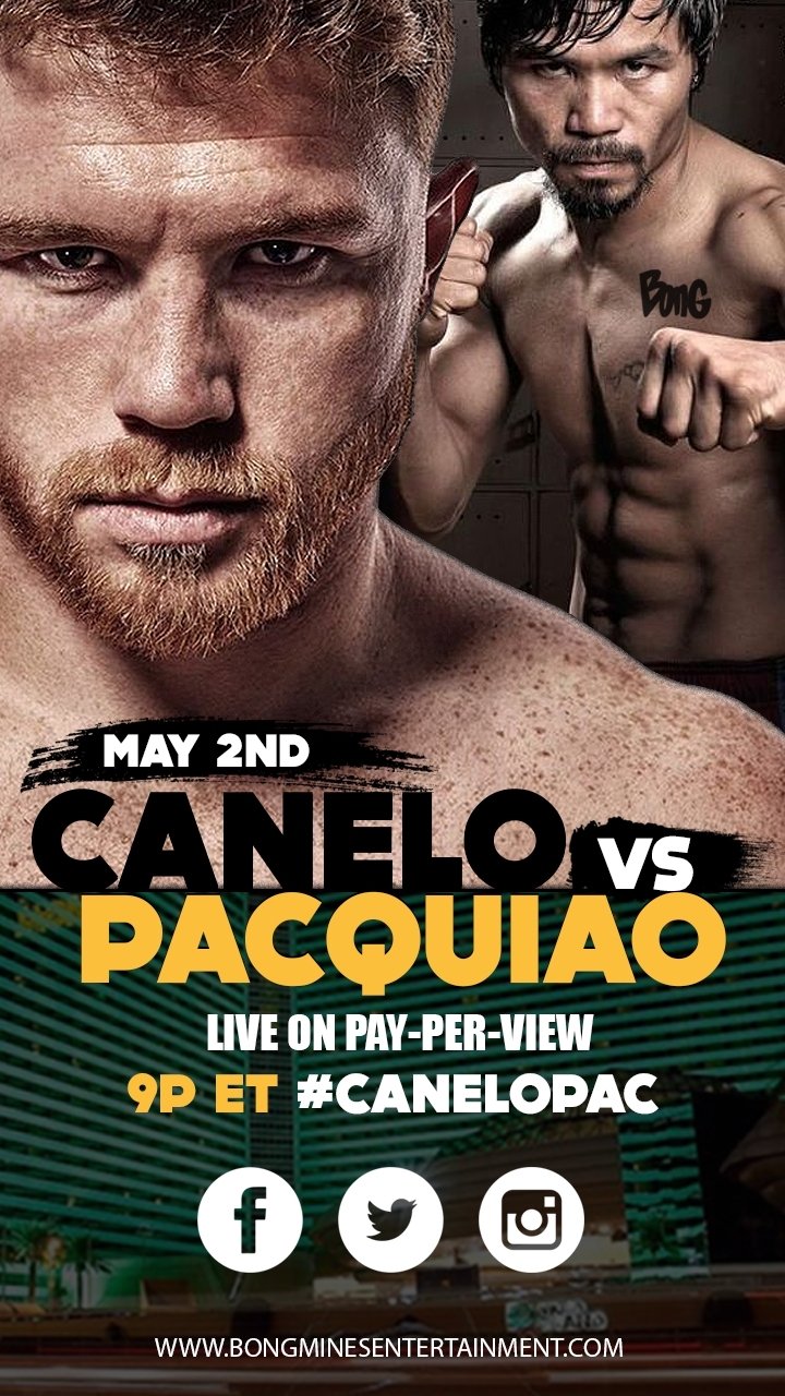 Canelo Álvarez versus Manny Pacquiao poster