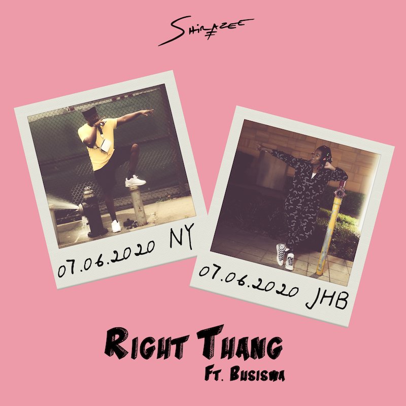 Shirazee & Busiswa “RIGHT THANG” cover art