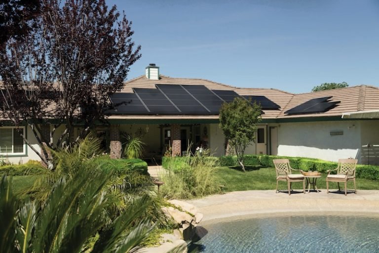 solar panel on the roof of a house