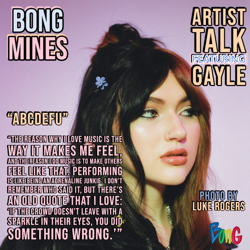 GAYLE Bong Mines Artist Talk cover