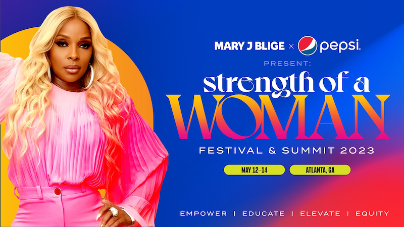 Strength of a Woman Festival banner