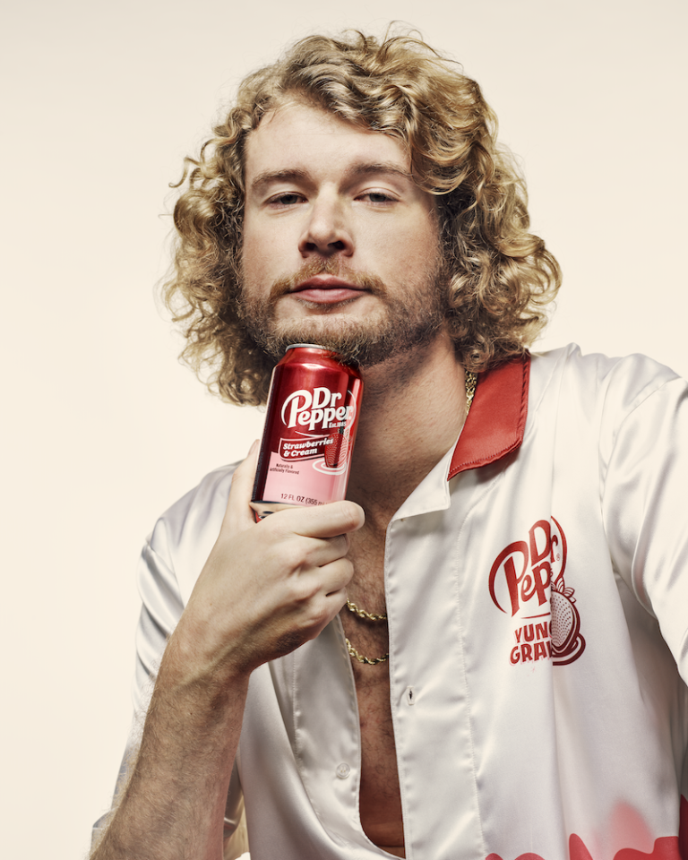Yung Gravy - “Strawberries & Creamin’” press photo with Dr Pepper