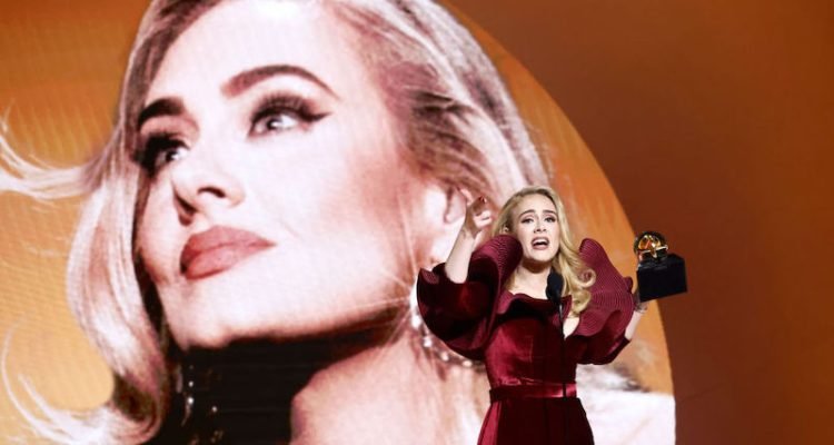 Adele accepts the Best Pop Solo Performance award for “Easy On Me” onstage during the 65th GRAMMY Awards at Crypto.com Arena on February 05, 2023 in Los Angeles, California.