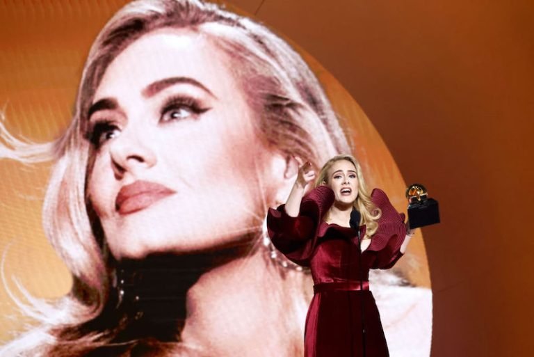 Adele accepts the Best Pop Solo Performance award for “Easy On Me” onstage during the 65th GRAMMY Awards at Crypto.com Arena on February 05, 2023 in Los Angeles, California.