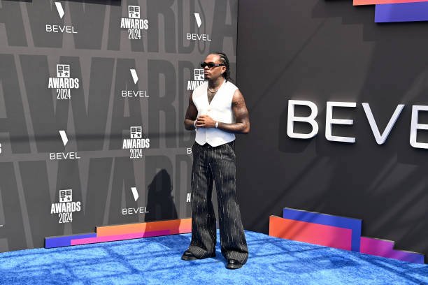 3X nominee Gunna attends BET Awards 2024 Red Carpet.