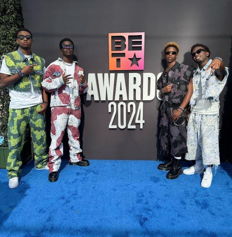 Best Group nominees WanMor attend BET Awards 2024 Red Carpet.