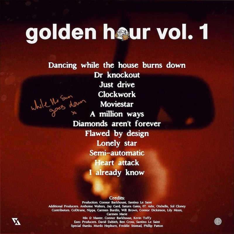 Santino Le Santino - “Golden Hour Vol.1” album back cover