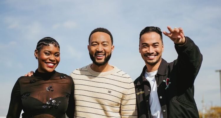 Michaël Brun, John Legend & Rutshelle Guillaume – “Safe” press photo