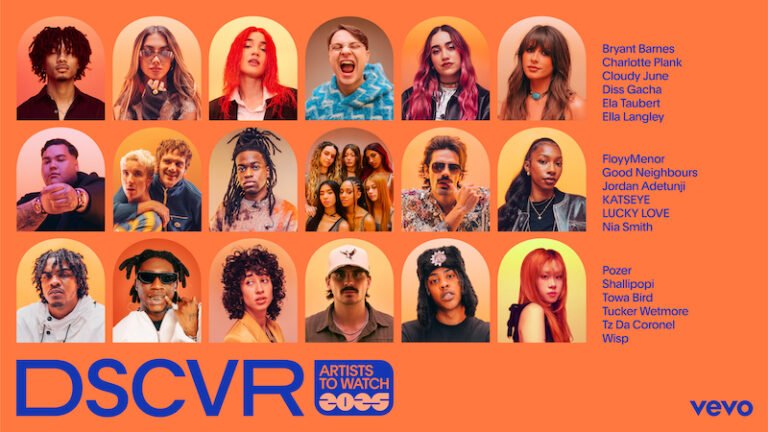 Vevo “DSCVR Artists to Watch” 2025 Group Composite Thumbnail